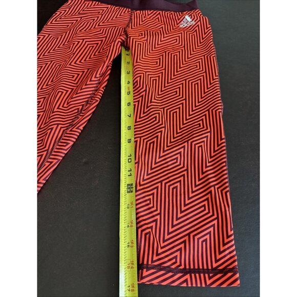 Adidas Techfit Climalite Mens Compression Tights Medium Geometric Red & Black - Picture 6 of 7